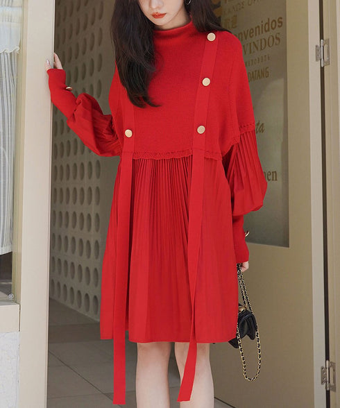 Lantern Sleeve Dress